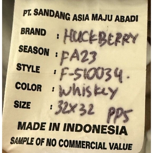 Flint and Tinder Whiskey Brown Huckberry Slim Fit 5 Pocket Pants Mens Sz 32 X 32 - Picture 11 of 11